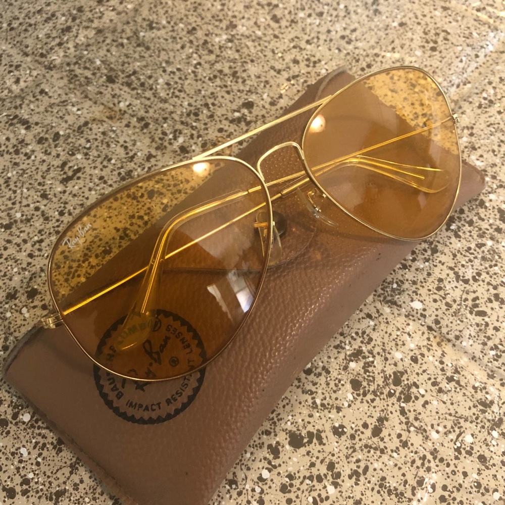 Ray Ban Aviators - Yellow lense